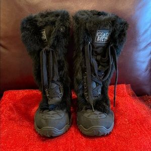 Coach fur boots